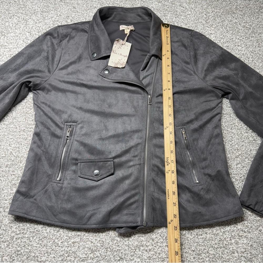 Hem & Thread Suede Moto Jacket - Picture 8 of 8